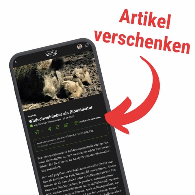 Nachrichten‐aus‐der‐Chemie‐Artikel verschenken – neue App‐Funktion