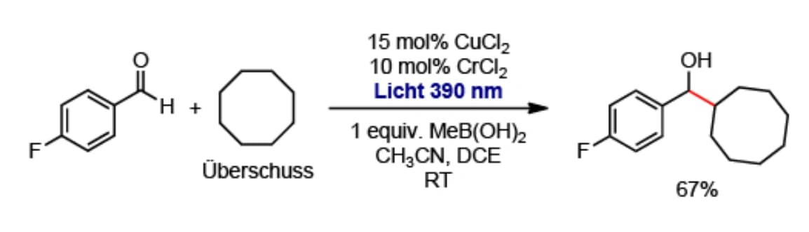 Alkane an Aldehyde addieren