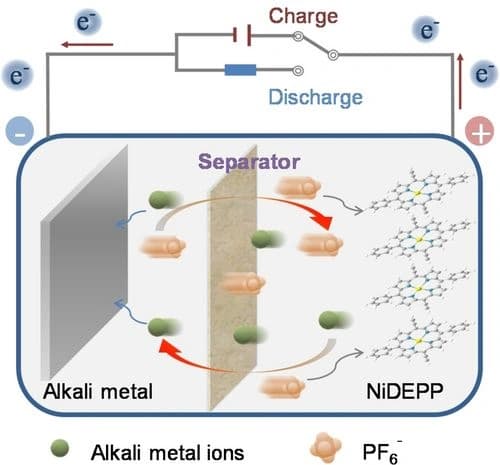 Ultra‐Long Lifespan Ni Based porphyrin Complex Cathode for Organic Alkali Metal Batteries