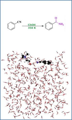 Onset of Nitriles Hydration with an Environmentally Benign Catalyst: in‐Water versus on‐Water Conditions