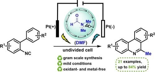 Electro‐oxidative Methylation of 2‐Isocyanobiaryls Using N,N‐dimethylformamide (DMF) as Carbon Source: Synthesis of 6‐Methylphenanthridines