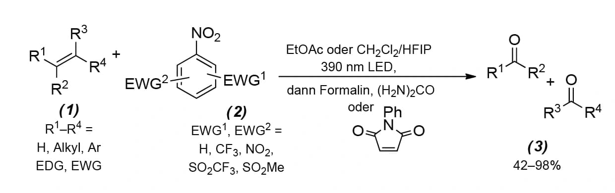 Nitroaromaten statt Ozon in oxidativen Olefinspaltungen