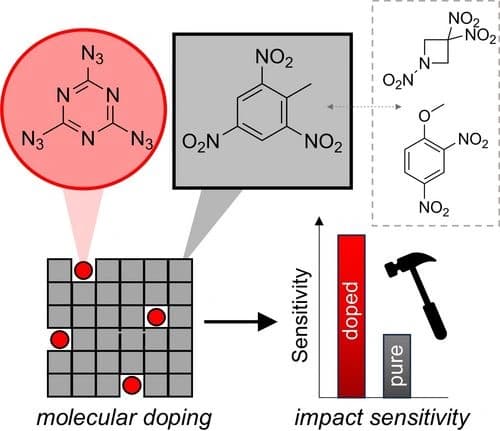 Sensitizing Explosives Through Molecular Doping